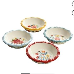 The Pioneer Woman Floral Medley 5.5-inch Mini Pie Pans, 4-Pack New